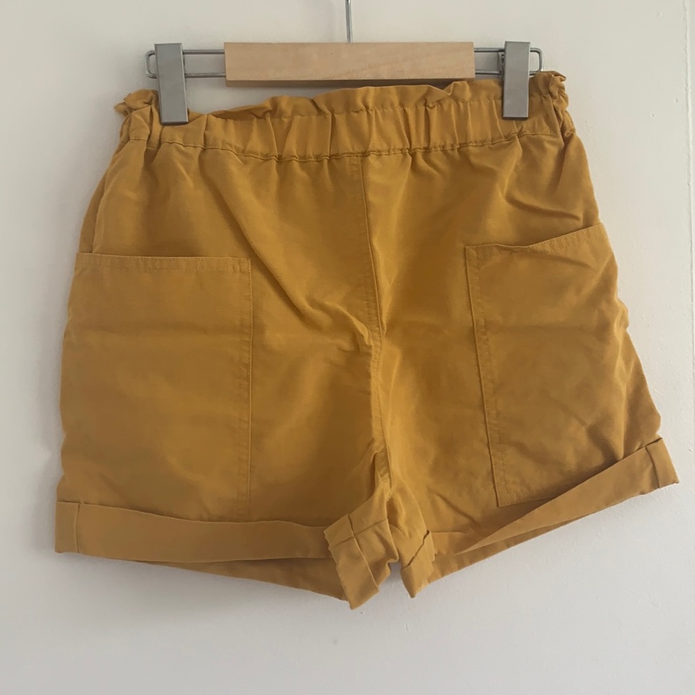 Aritzia High Waist Mustard Shorts
